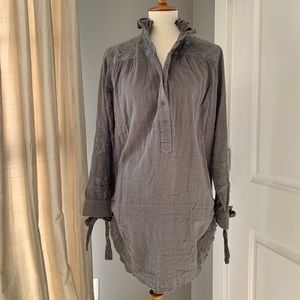ONETEASPOON Maitai tunic w/ embroidery & tie cuffs